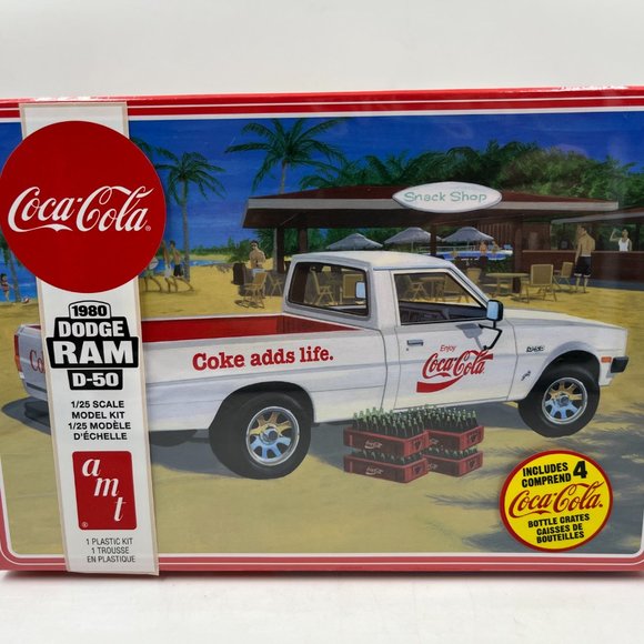 AMT Coca-Cola 1980 Dodge Ram D-50 Plastic Model Kit New SEALED - Picture 3 of 4